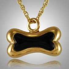 Dog Bone Onyx Cremation Pendant IV